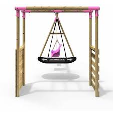 Rebo Wooden Children S Garden Swing Set