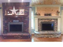 Red Brick Fireplaces Reface Fireplace