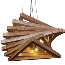 Modern Original Wood Triangles Pendant Lighting