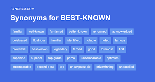 another word for best known synonyms