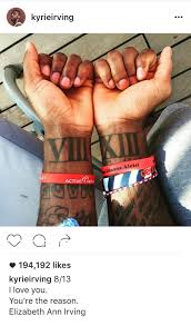 Earlier today, kyrie irving spoke in a press conference about his recent injury and the 2015 nba as @jackpmoore brilliantly discovered and posted on the internet, it looks like irving has a friends tattoo. Nba Tattoos Kyrie Irving Recently Shared The Image Above Via
