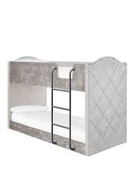 St james bed centre is know locally for providing great quality beds and furniture at unbeatable prices. Mandarin Fabric Bunk Bed With Mattress Options Buy And Save Grey Silver Very Co Uk