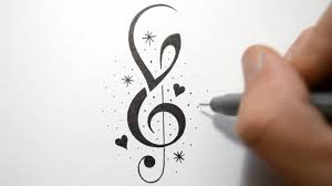 Red heart and music notes tattoos on back tattooshunt com. How To Incorporate Initials Into Music Notes Tattoo Design Youtube