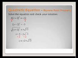 Solving A Quadratic Equation Square