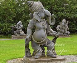 Ganesha Playing Al Instrument Statues