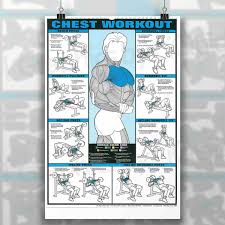 gym workout poster chest workout