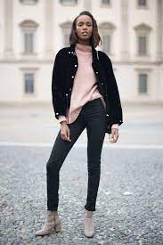 Styling Black Skinny Jeans gambar png