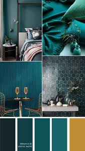 Teal blue brings an element of the unexpected to a space. Teal Color Home Decor Idea Home Color Palette Room Color Schemes Room Colors Bedroom Color Schemes