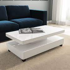 A white gloss coffee table makes a unique statement with its bright color and shiny finish, and these quirky coffee tables go with a variety of colors and decorative styles. White Gloss Coffee Table With Led Lights Tiffany Furniture123