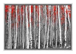 birch forest canvas wall art print