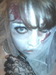 zombie jilted bride make up a face