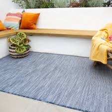 blue mottled indoor outdoor rug