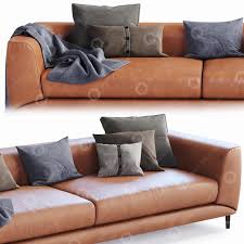 sofa boconcept fargo brown 3d model