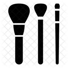 makeup brushes icon in glyph