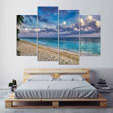 Caribbean Beach Walk Multi Panel Canvas