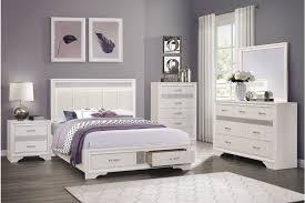 white queen storage 4 piece bedroom set