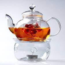 Glass Teapot Warmer Candle Holder Drum