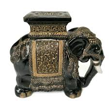 Chinese Ceramic Black Elephant Garden