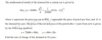 The Mathematical Model Of The Demand