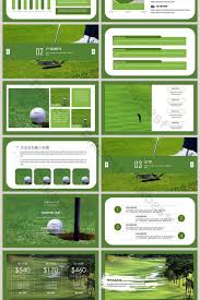 Green Minimalist Golf Product Introduction Ppt Template