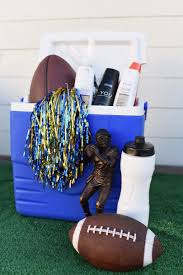 diy football gift basket for a age