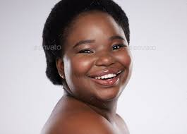 black woman portrait smile and