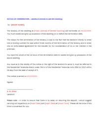 best notice letter templates to tenant