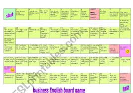 What kind of cell phone plan do you have with your carrier? Business English Questions Board Game Esl Worksheet By Gloriawpai