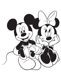Assemble mickey's face by gluing his black nose just slightly below the curved nose line. Minnie Mouse Coloring Pages Cartoons Disney Mickey And Minnie Mouse Printable 2020 4230 Coloring4free Coloring4free Com