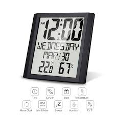 Digital Wall Clock With Temperature