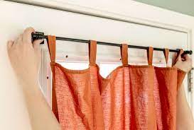 how to hang curtains without drilling
