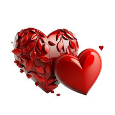3d stereo love red hearts 22572695 png