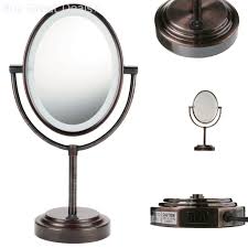 Details About Double Sided Lighted Mirror Oiled Bronze 7x Magnification Makeup New