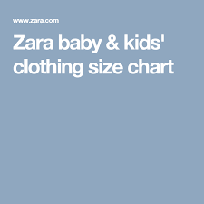 Zara Size Chart Baby Clothes Size Chart Baby Clothing Size