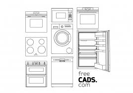 kitchen appliances bundle free cads