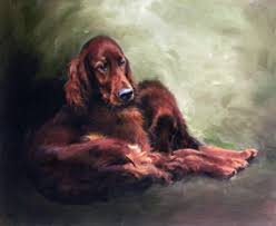 irish setter prints dog paintings