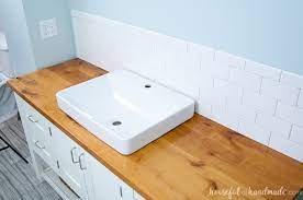 to build protect a wood vanity top
