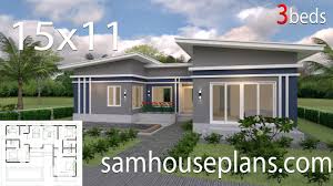Building a house is not a simple task. House Design Plans 15x11 With 3 Bedrooms Shed Roof Youtube