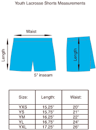 apparel youth lacrosse shorts size chart