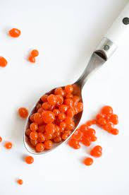 sriracha spherification caviar a