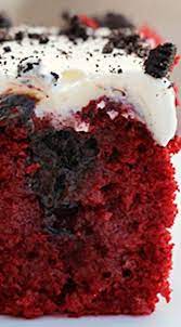 Red Velvet Oreo Poke Cake Whats Cooking Love  gambar png