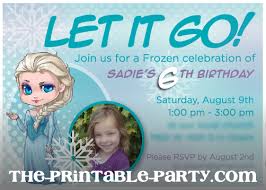 Custom Printable Frozen Elsa Invitation