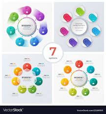 Set Of Modern Circle Charts Infographic Designs