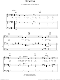 undertow sheet for voice piano