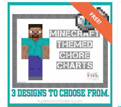 Free Printable Minecraft Themed Chore Charts My Frugal