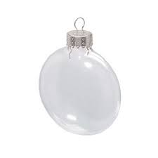 set of 12 clear 2 5 8 glass ornaments