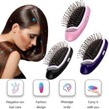 A rose gold paddle cushion hairbrush with flexible nylon bristles ideal for detangling wet or dry hair. Electric Ionic Hairbrush Negative Ion Hair Comb Anti Static Hair Brush Frizz Free Smooth Hair Styling Tools Relax Scalp Massage Combs Aliexpress