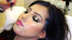 bridal makeup tutorial with glitter