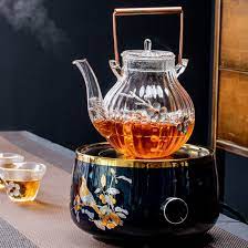 Tea Cup Clear Glass Tea Pot