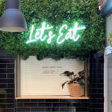 Let S Eat Led Light Sign Neon Look